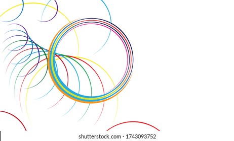 Lines circle texture . Vector Illustration . Design element . Abstract Geometric background .