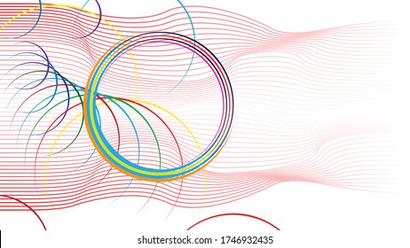 Lines circle texture . Vector Illustration . Design element . Abstract Geometric background .