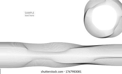 Lines circle texture . Vector Illustration . Design element . Abstract Geometric background .