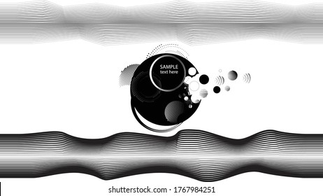 Lines circle texture . Vector Illustration . Design element . Abstract Geometric background .