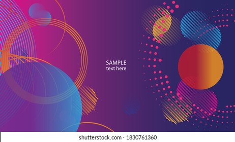 Lines circle wallpaper . Vector Illustration . Design element . Abstract Geometric background .