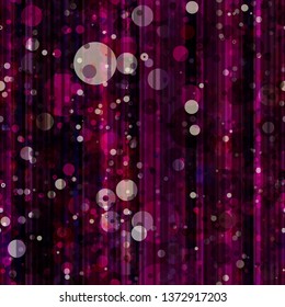 Lines and circles. Dark seamless texture with bubbles. Abstract vector background for web page, banners backdrop, fabric, home decor, wrapping