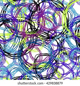 Lines circles pattern seamless.