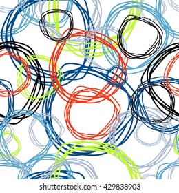 Lines circles pattern seamless.