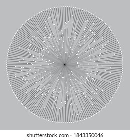 Lines and circles in round. Big Data or communication concept.