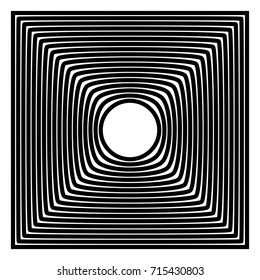 lines in circular and square movement