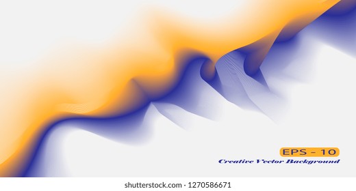 Lines with color gradient. Background for business cards and flyers. Vector graphics