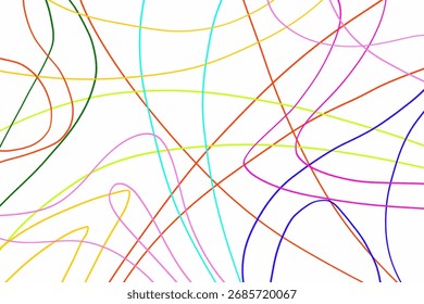 Linien mit bunter Buntstifttextur auf weißem Hintergrund