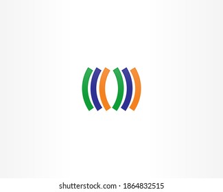 lines and colorful logo icon template