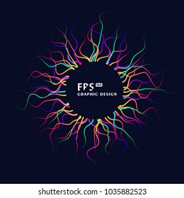 Lines composed of glowing backgrounds, abstract vector background