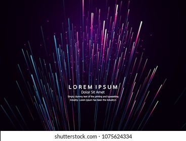 Lines composed of glowing backgrounds, abstract vector background