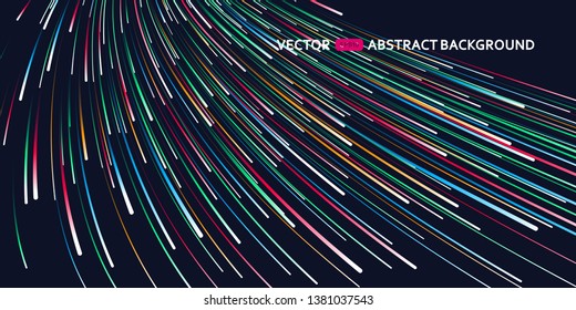Lines composed of glowing backgrounds, abstract vector background