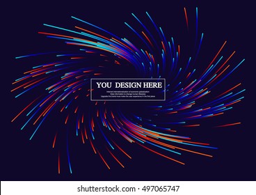 Lines composed of glowing backgrounds, abstract vector background