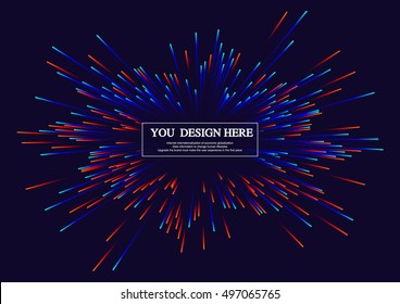 Lines composed of glowing backgrounds, abstract vector background