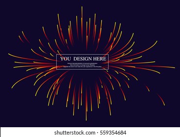 Lines composed of glowing backgrounds, abstract vector background