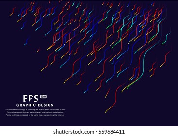 Lines composed of glowing backgrounds, abstract vector background