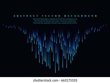 Lines composed of glowing backgrounds, abstract vector background