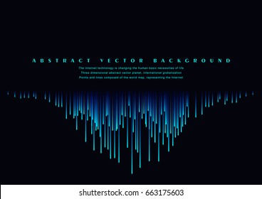 Lines composed of glowing backgrounds, abstract vector background