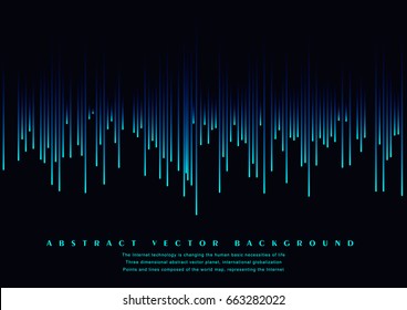 Lines composed of glowing backgrounds, abstract vector background