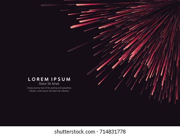 Lines composed of glowing backgrounds, abstract vector background