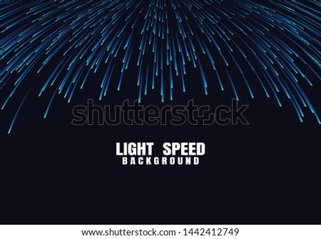 Lines composed of glowing backgrounds, Abstract light speed background. Data flow tunnel. Explosion radial background. Vector illustration