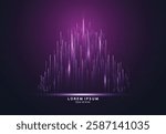 Lines composed of glowing backgrounds. Digital high tech city concept. Future urban architecture neon light. Vector illustration