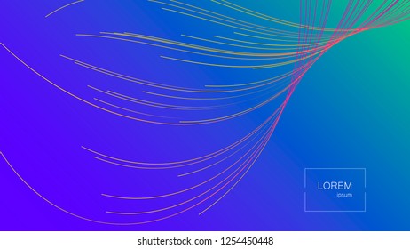 Lines composed landing page, abstract vector background