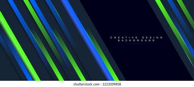 Lines composition with futuristic color. Abstract banner, header, backdrop, wallpaper element. Vector background illustration.