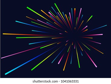 Lines composition of glowing background, abstract vector background illustration