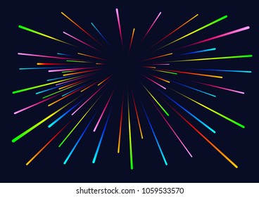 Lines composition of glowing background, abstract vector background illustration