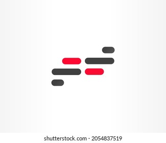 Linienkonzept für Tech-Logo-Design