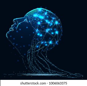 Lines connected to thinkers, symbolizing the meaning of artificial intelligence