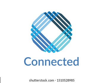 Lines connecting each others as abstract logo design