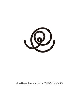 Lines, correct, curve, abstract geometric symbol simple logo vector
