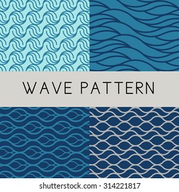 lines are created to different styles of wave pattern in simply design that would be useful for background design, wallpaper or banner.