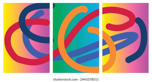 Lines curve wavy color background for advertisement. Flowing shape like snake for annual report, brochure.