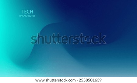 Lines Curves. Abstract background. Green Blue Colour Gradient. Monitor display tech wallpaper. Glowing and reflect neon light. Future technology.
