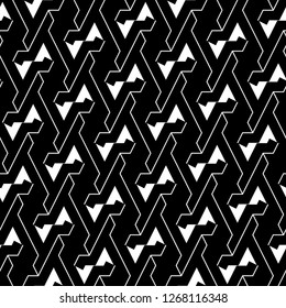 Lines, curves, figures ornament. Geometrical wallpaper. Modern backdrop. Geometric motif. Digital paper, textile print, web design, abstract backdrop. Seamless pattern. Vector