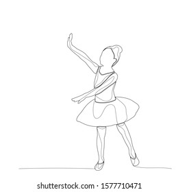 lines dancing little ballet girl