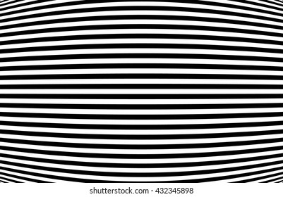 Lines with deformation effect. Abstract uncolored, monochrome illustration.