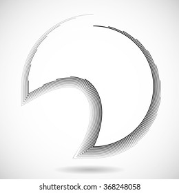 Lines Design . Abstract Geometrical Background . Modern Logo Template .