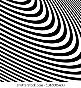 Lines Design with Black and White Stripes Vector, Stripes Fashion Texture

