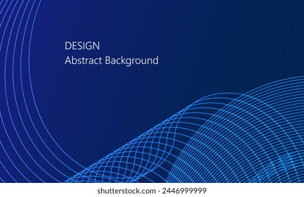 Lines of design with blue background.