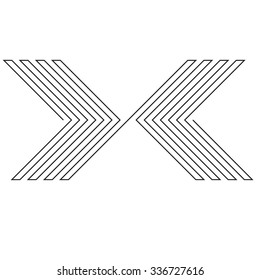 Lines Design . Vector Arrow Background . 