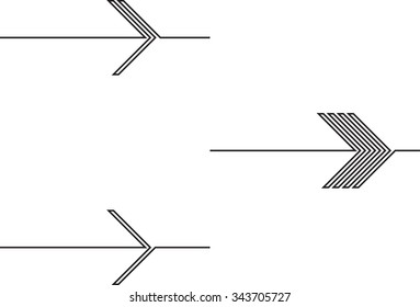Lines Design . Vector Arrow Background . 
