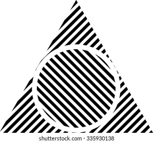Lines Design . Vector Striped Triangle Background . 
