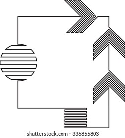 Lines Design . Vector Template .