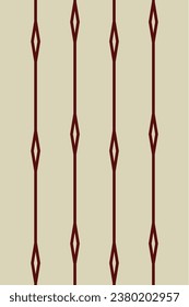 Lines with diamonds on a beige background, abstract, geometric, art, minimalist