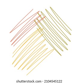 Líneas de diferentes colores dibujadas a mano para el fondo, la impresión, el diseño. Ilustración vectorial.