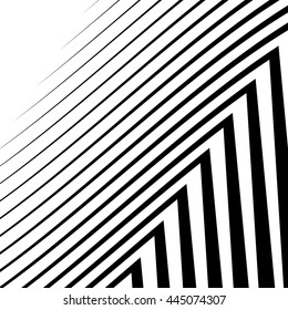 Lines with distortion. Edgy, wavy lines monochrome geometric pattern.